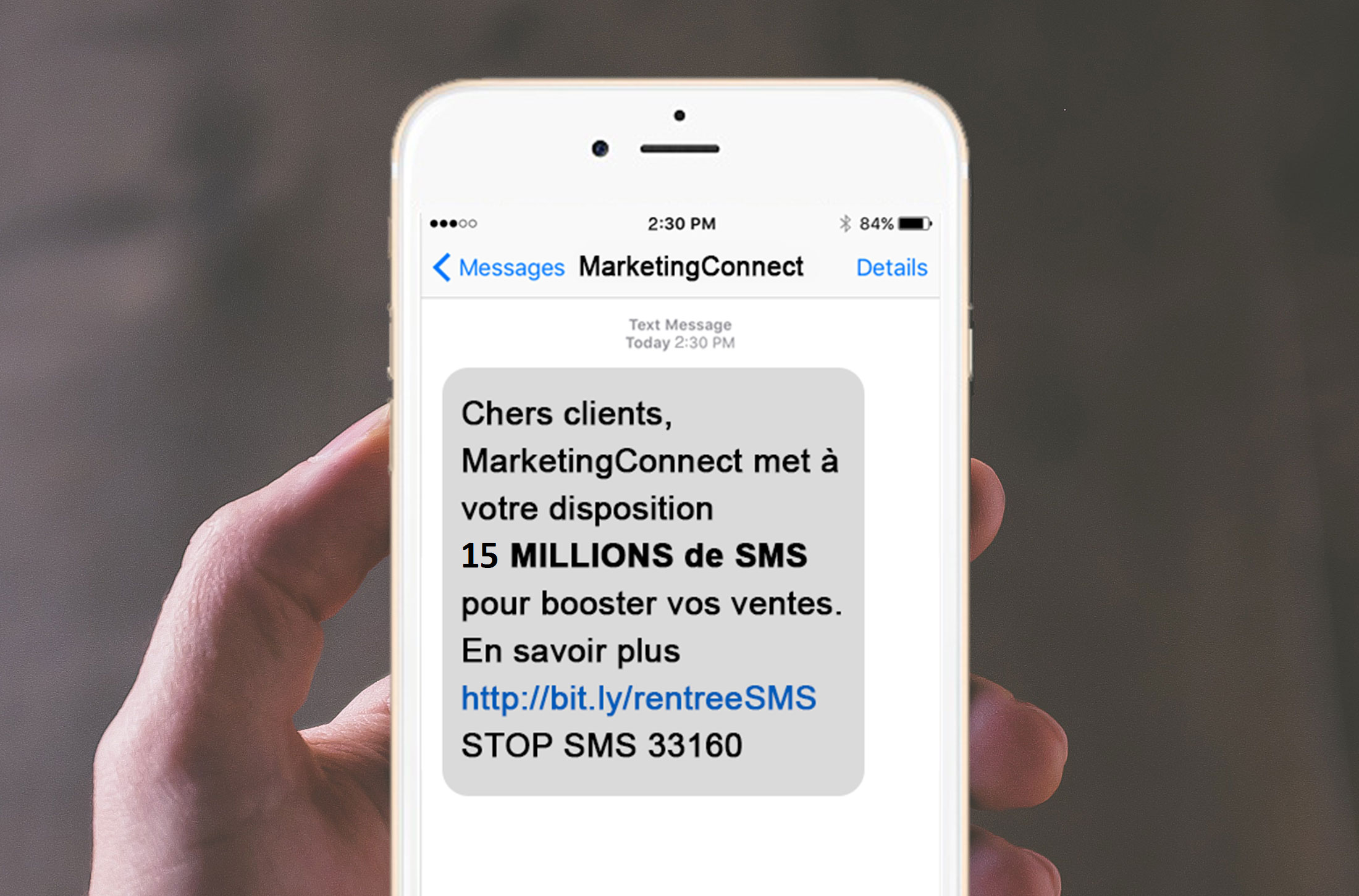 Présentation campagne sms MarketingConnect
