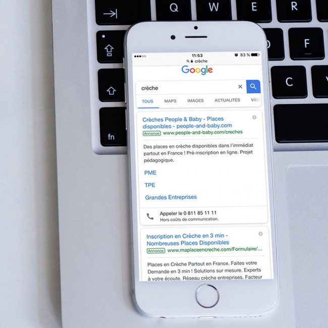 Exemple Referencement payant marketingconnect 2